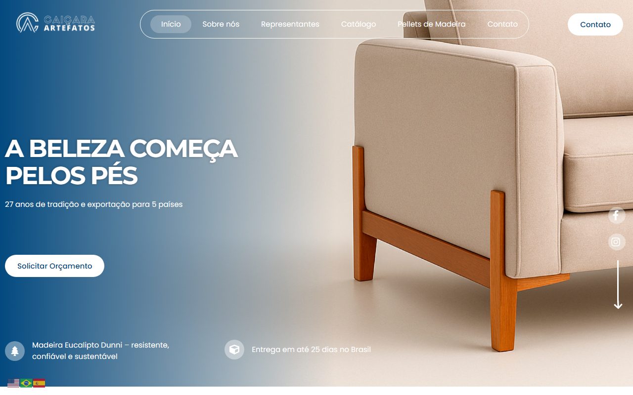 Site de Caiçara Artefatos